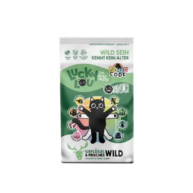 Lucky Lou Food Code Senior Πουλερικά & Φρέσκο Κυνήγι 340gr