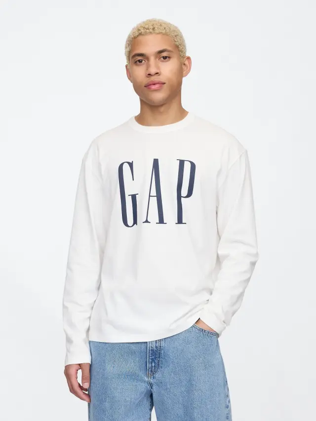 Gap Logo Μπλούζα NEW OFF WHITE OPT1