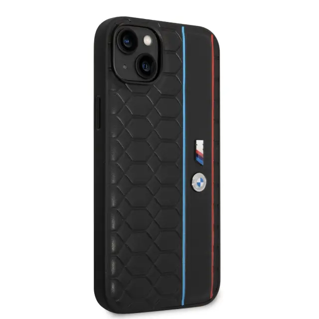 BMW M Hexagonal Pattern Case for iPhone 14 Black 3