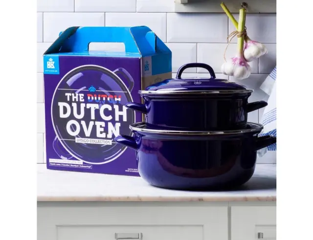Κατσαρόλα BK Dutch Oven Indigo με καπάκι, εμαγιέ επίστρωση, διάμετρο 22cm και χωρητικότητα 3.3L - Blue 25879 3