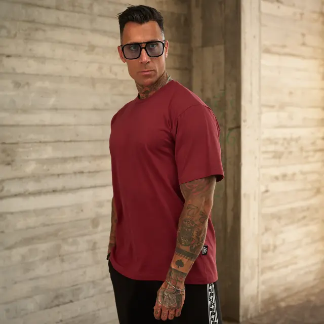 T-shirt Noshame® Μπορντό Oversized - 112595 - M
