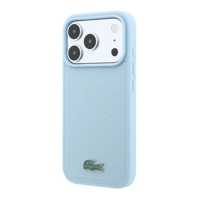 Lacoste PVC Iconic Petit Pique Metal Logo MagSafe Case for iPhone 18 Pro Max Blue 2