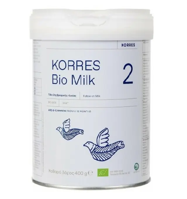 Korres Bio Milk 2 6-12m Βιολογικό Γάλα 2ης Βρεφικής Ηλικίας από τον 6ο ως τον 12ο Μήνα, 400gr