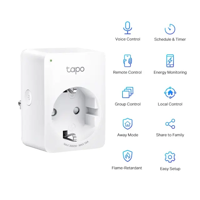 TP-LINK Tapo Mini Smart Wi-Fi Socket (TAPO P110) (TPP110) 2