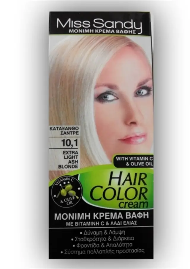 Miss Sandy Hair Color Cream 10/1 Κατάξανθο Σαντρέ 60ml
