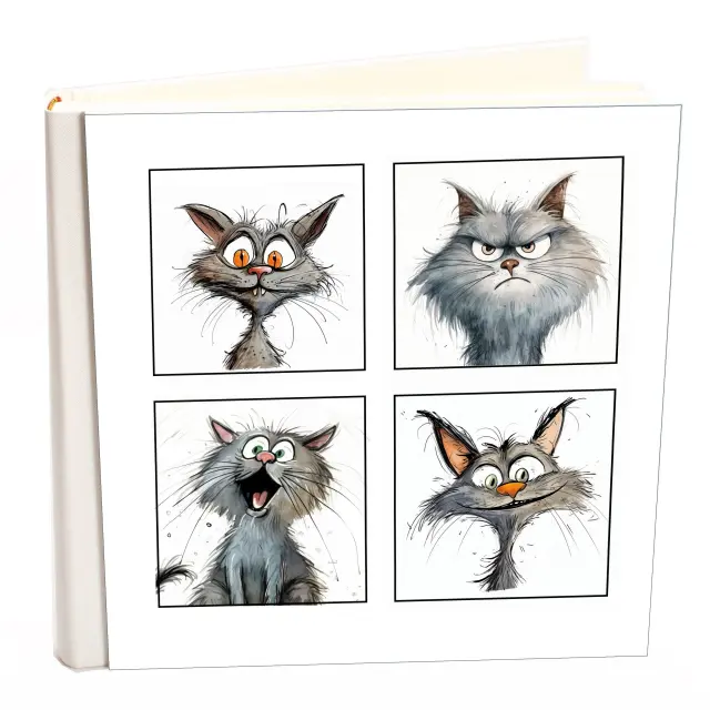 Άλμπουμ my album cat 03 boho style με ριζόχαρτο 35x35cm και κουτί άλμπουμ