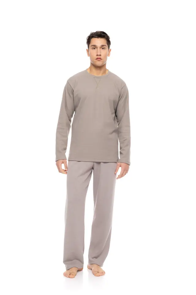 W-M813 - Sand - PYJAMA JAQUARD SOFT STRETCH