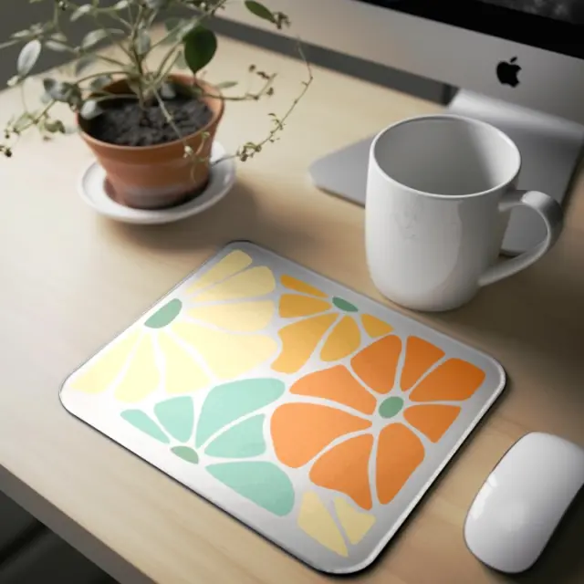 Mousepad ( flowers 70s , design-40 ) Διαστάσεις: 23cm(μήκος) x 20cm (ύψος)