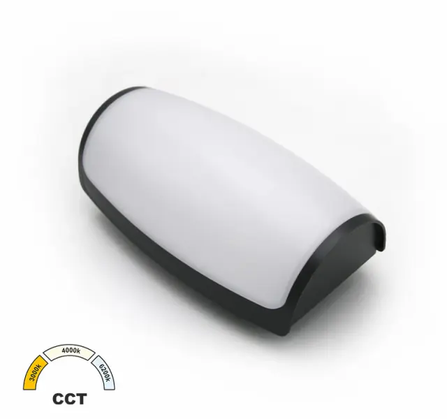 LED ΑΠΛΙΚΑ PC ΟΡΘΟΓΩΝΙΑ ΟΒΑΛ 12W CCT IP65 ΓΡΑΦΙΤΗΣ