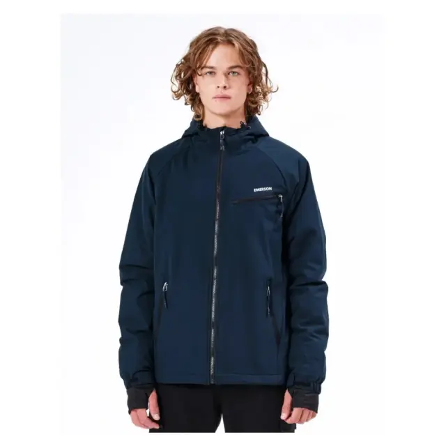 Emerson Men's Jacket with Hood (212.EM10.70-K9 NAVY BLUE) - Μπλέ - M