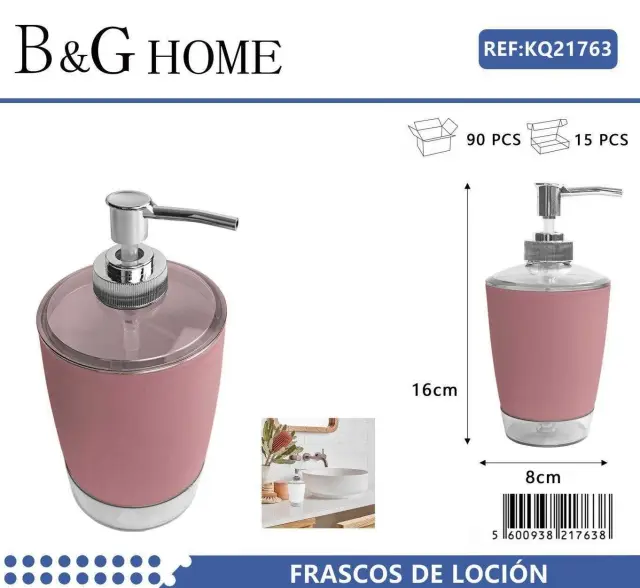 Θήκες κρεμοσάπουνου Dispenser πλαστικές - Σετ 5pcs - Pink - 21763 2