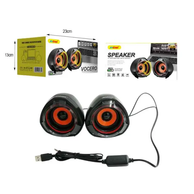 Andowl Ηχεία Υπολογιστή 2.0 Q87 - Speaker PC Multi-diaphragm Stereo 075862 3