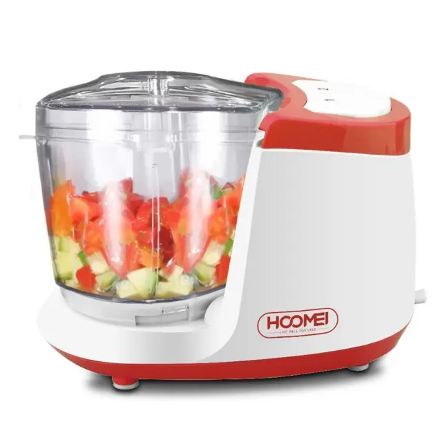 Hoomei HM-6270R Πολυκόπτης Multi 250W με Δοχείο 400ml σε Κόκκινο Χρώμα