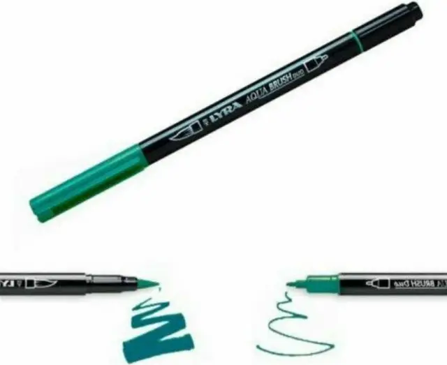 Μαρκαδόρος Πινέλο Lyra Aqua Brush Duo Viridian/ 6520061 (Lyra)