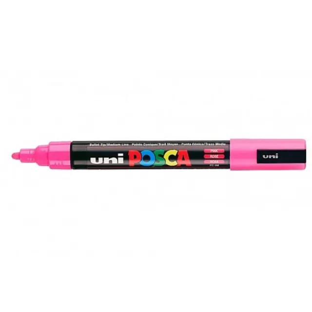 Μαρκαδόρος Σχεδίου Uni Posca PC-5M Medium με πάχος μύτης 1.8-2.5mm - PinkPC-5M(E) - POZ