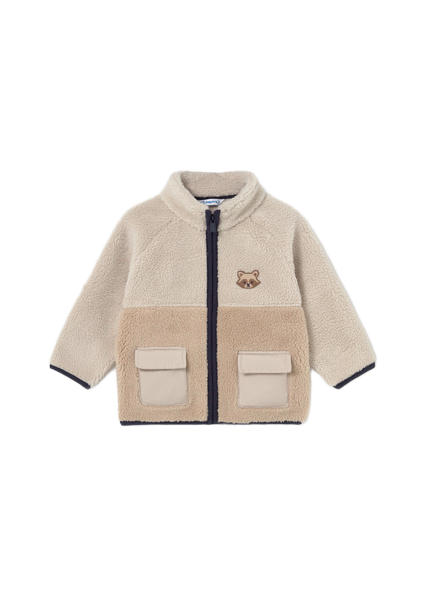 Mayoral Newborn βρεφική ζακέτα sherpa για αγοράκι 16-02429-1