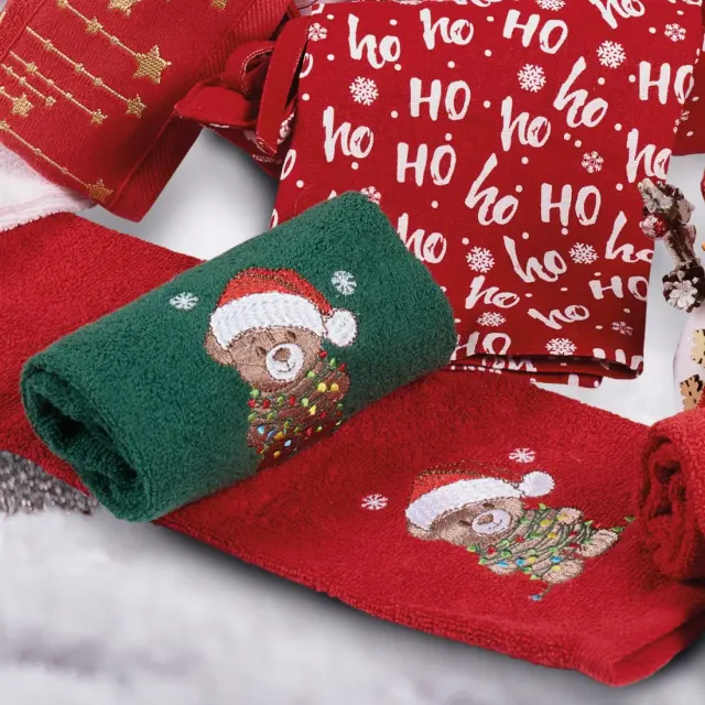 Πετσέτες Κουζίνας Σετ 2Τεμ 30x50 Christmas Das Home 0905 Red-Green 100% βαμβακερό 3