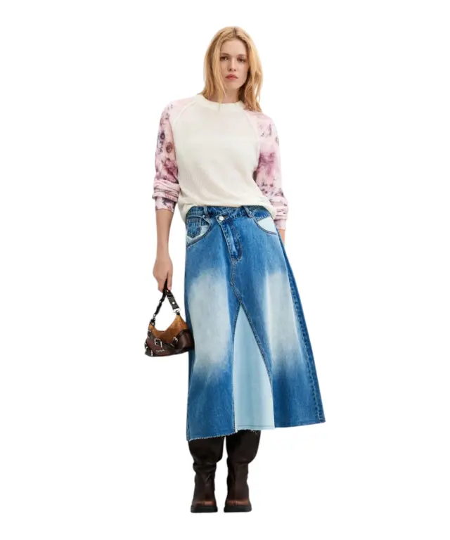 Desigual - Γυναικείο Πλεκτό Πουλóβερ Fantybotanic 26WWJF19-1001 Λευκό με Σχέδια 3