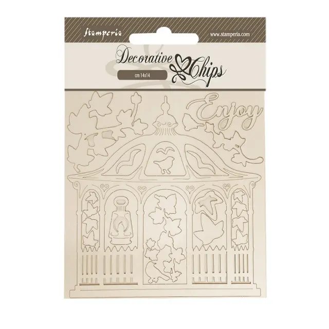 Chipboard Stamperia 14x14cm, House of Roses, Patio