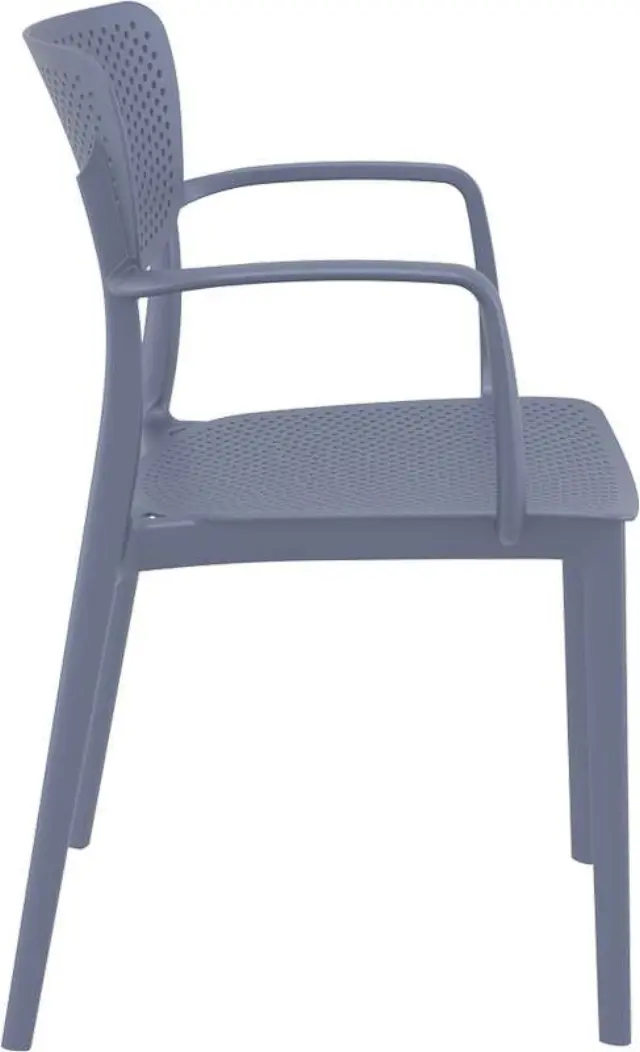 Πολυθρόνα Στοιβαζόμενη LOFT Ανθρακί PP 54x53x82cm 3