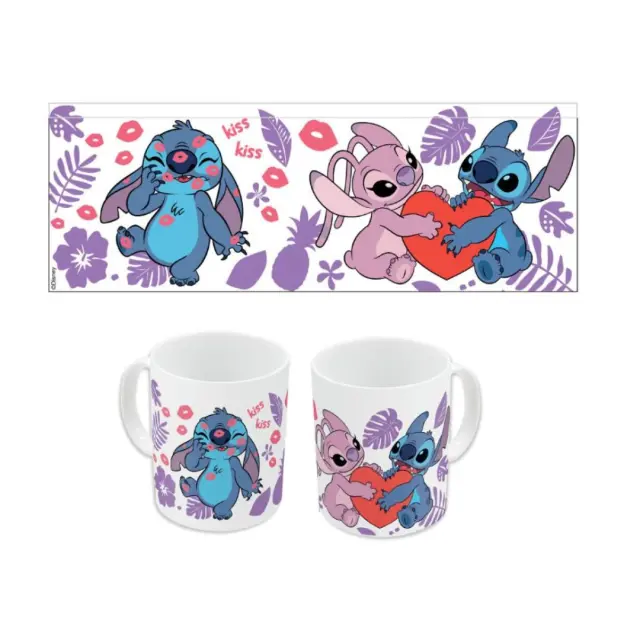 Stor Stitch + Angel - Love - Ceramic Mug 325ml