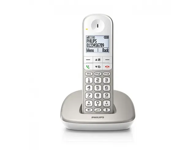 Ασύρματο Τηλέφωνο Philips XL4901S/38 με τηλεφωνικό κατάλογο, αναγνώριση κλήσεων και ανοιχτή ακρόαση - Silver XL4901S/38