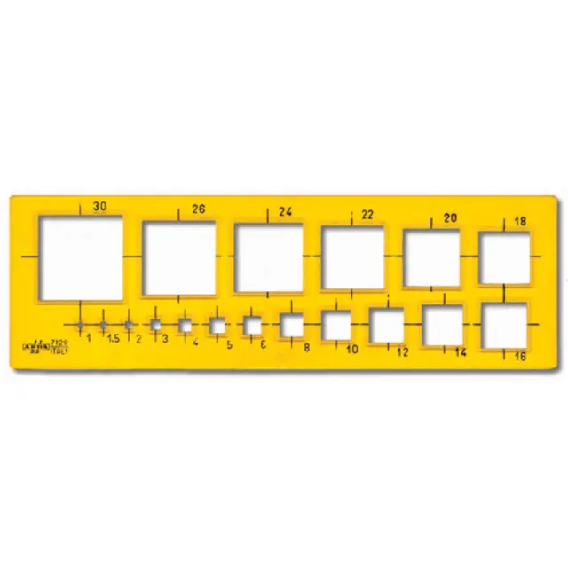 Στένσιλ Arda Μικρό με 18 Τετράγωνα 1x1mm-30x30mm (7129)