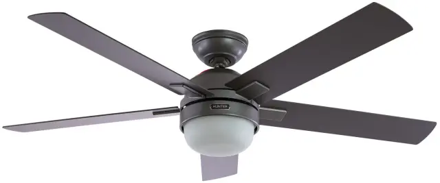 Hunter Zeal 132 Matte Silver - Ανεμιστήρας Οροφής με Φωτιστικό 2