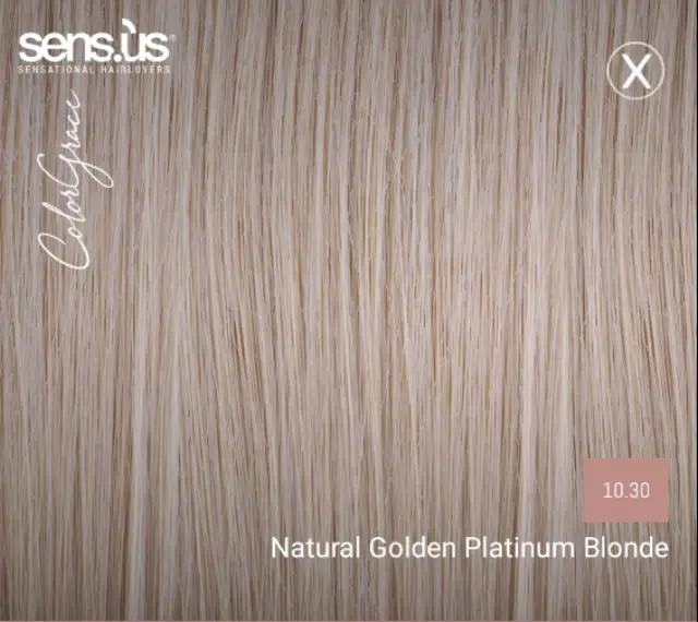 Sensus Color Grace M3K 10.30 Natural Golden Platinum Blonde 100ml - (μόνιμη βαφή φυσικό πλατινέ ξανθό ντορέ) 2
