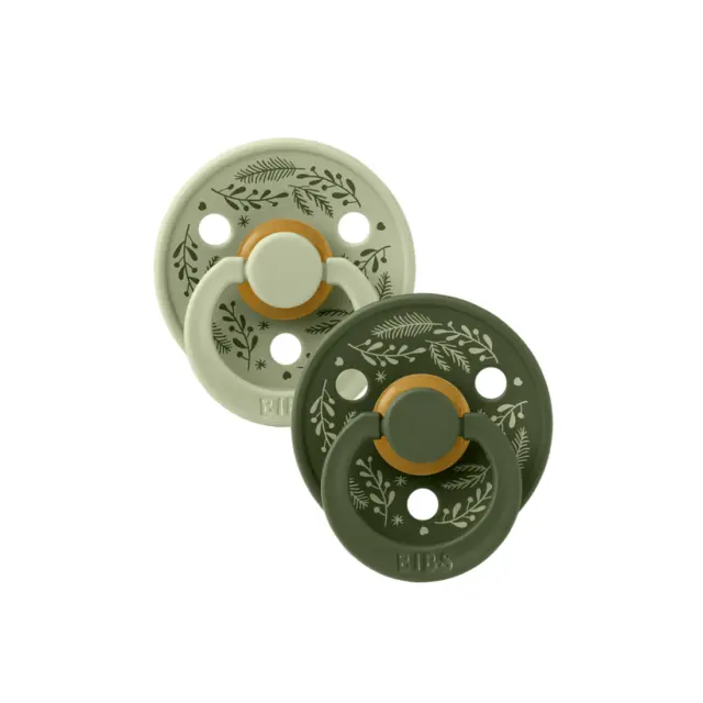Πιπίλες 2 Τεμαχίων BIBS Studio Collection Leaf Sage Hunter Green 2