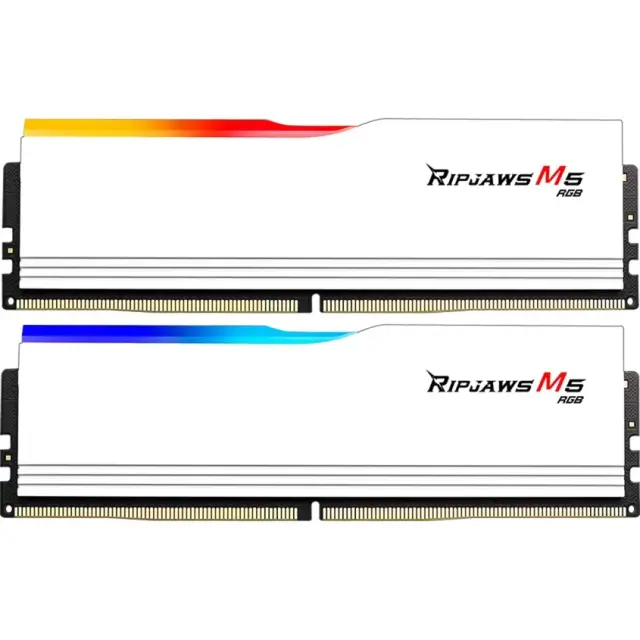 G.Skill DIMM 32 GB DDR5-6000 (white, F5-6000J2836G16GX2-RM5RW, Ripjaws M5 RGB, INTEL XMP)