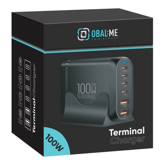 OBAL:ME Terminal GaN Desk Charger 4C2A 100W Black 3