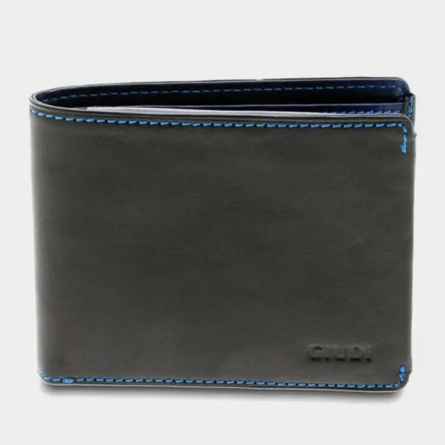 Δερμάτινη Καρτοθήκη Guidi 7077 Μαύρο/Μπλε - ONESIZE