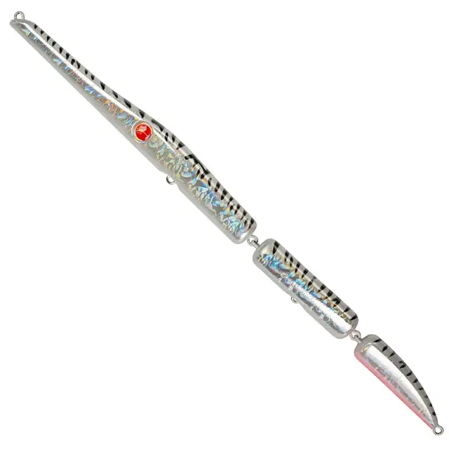Τεχνητό Seaspin Strega 257 – Sinking Jointed Needlefish Swimbait με Αφαιρούμενη Ουρά Σιλικόνης White Mackerel
