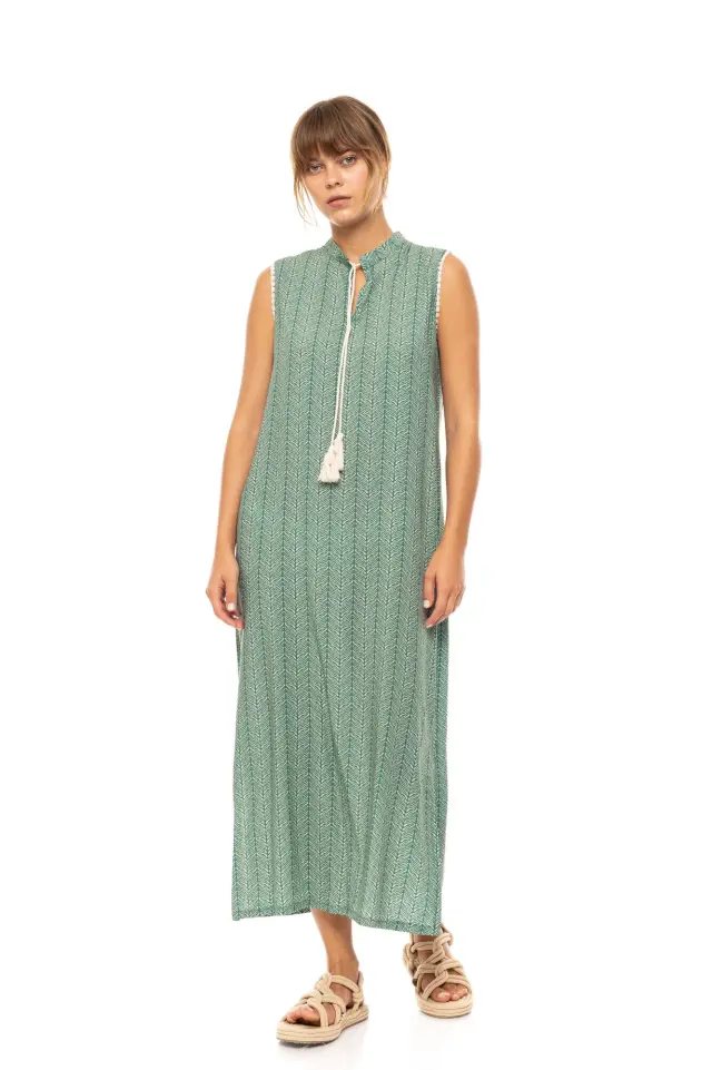 Beachwear Long B590 Jungle Green Pink Label 2
