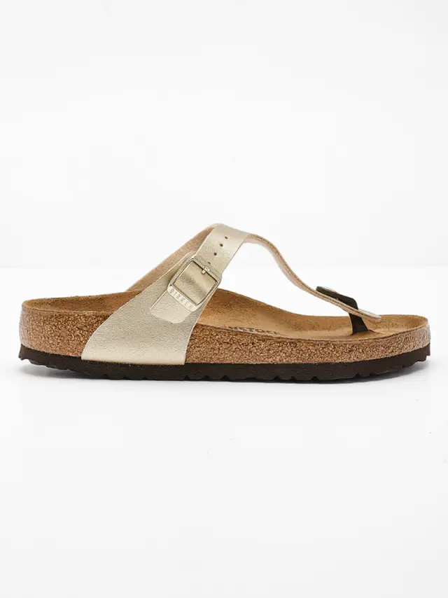 Birkenstock Σαγιονάρες Γυναικείο Birko-Flor(ανθεκτικό υλικό της Birkenstock-επιτρέπει την επαφή με το νερό) Χρυσό BIR/GIZEH 1016108 GOLD 3