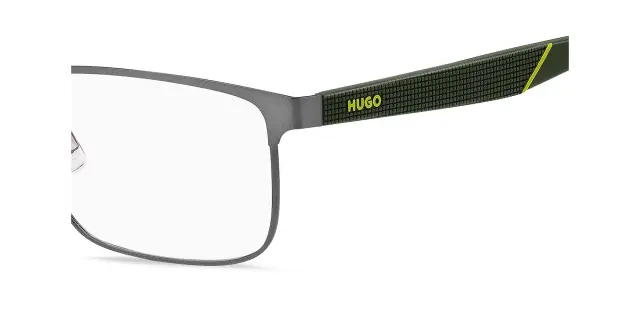 Hugo Boss Ανδρικός Μεταλλικός Σκελετός Γυαλιών Γκρι Ματ με Πράσινο HG 1309 MFK 3