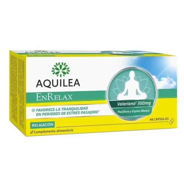 Aquilea Enrelax Valeriana 300mg Συμπλήρωμα Διατροφής για Ηρεμία σε Περιόδους Άγχους 48 κάψουλες