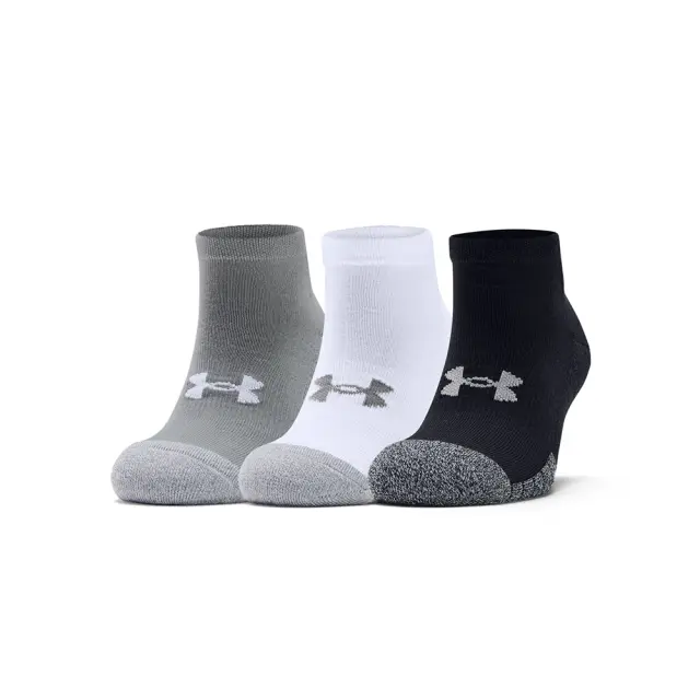 Under Armour Adult Unisex Heatgear Locut Ankle 3 Pair Socks Μαύρο - Άσπρο - Γκρι 1346753-035 (Under Armour)