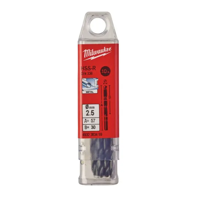 Milwaukee 4932363459 - ΤΡΥΠΑΝΙ ΑΕΡΟΣ 2.50mm ΜΑΥΡΑ MW 2