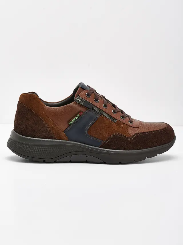 Mephisto/Sano Sneakers Ανδρικό δέρμα/δέρμα Nubuck Καφέ SAN/AMORY D/BROWN - 44 2