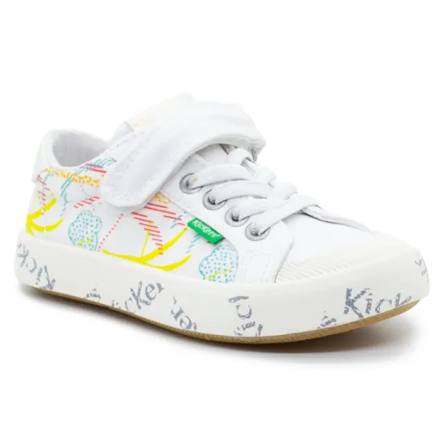 Sneakers KICKERS Λευκό Gody 860865-30 33 ελ.κορδόνια - 30