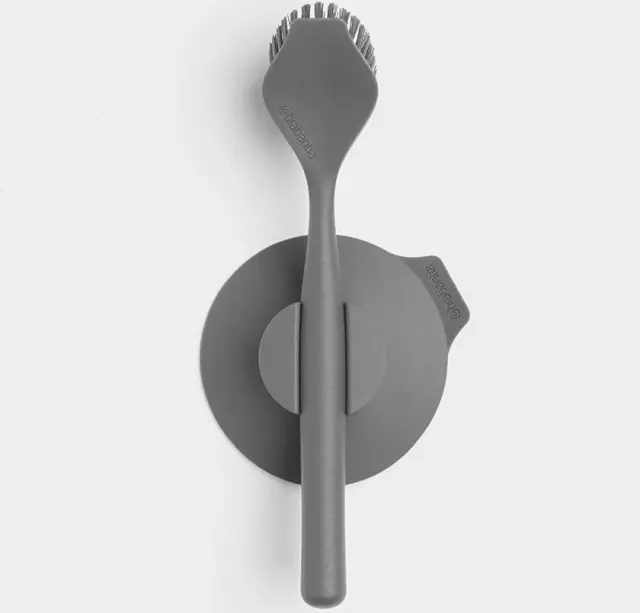 Brabantia Βούρτσα Πιάτων Πλαστική SinkSide 23.6x11.2x5.2cm 0.091kg Σκούρο Γκρι