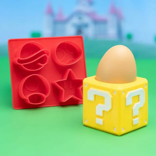 Super Mario Question Block Αυγοθήκη Πλαστική Κίτρινη
