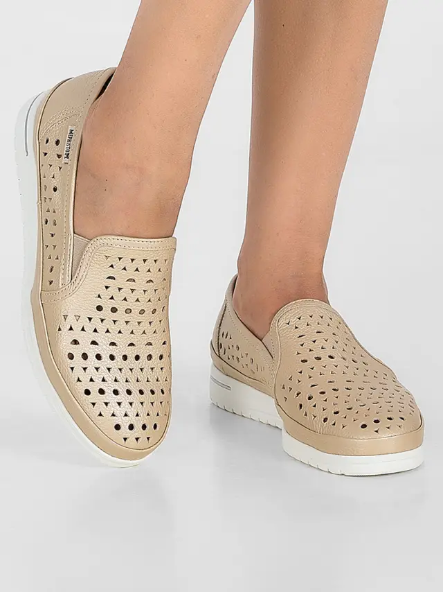 Mephisto Μοκασίνια-Loafers Γυναικείο δέρμα Μπεζ MEP/JANA PERF BEIGE 2