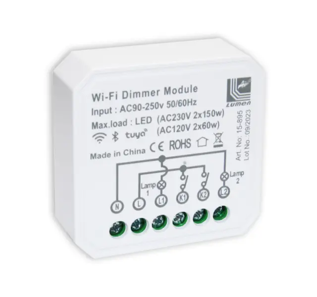ΔΙΑΚΟΠΤΗΣ ΚΑΙ DIMMER SMART WiFi TUYA 2x0,7A 230V