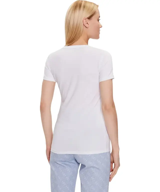 Guess - Γυναικείο T-Shirt V‑Neck W2YI45J1314-G011 Λευκό 3