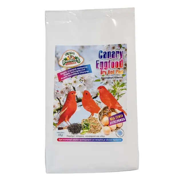 Evia Parrots Canary Eggfood Dry Red Plus 1kg