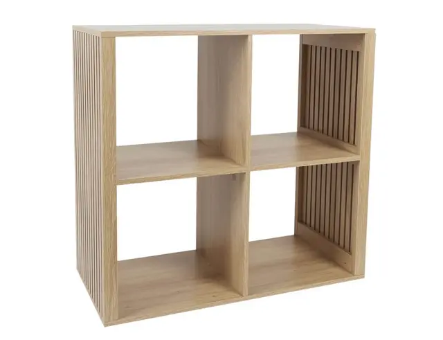 Ραφιέρα Οργάνωσης Klaus Home Deco Factory με 4 ράφια και διαστάσεις 69.6x66x32cm - Συνδυάζεται με κουτιά αποθήκευσης - Σε απόχρωση Ξύλου HD0241FS 3