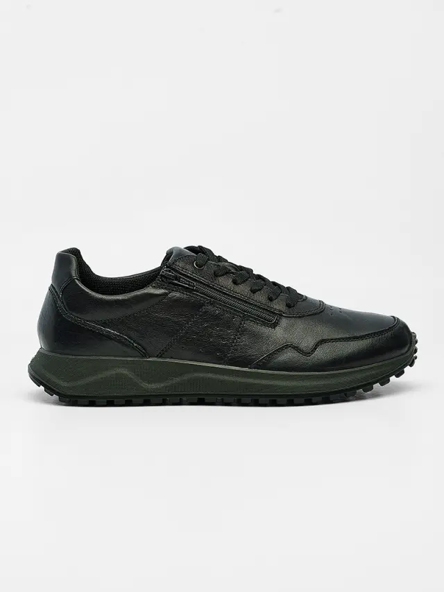 Imac Sneakers Ανδρικό δέρμα Μαύρο IMA/103180 NERO 2
